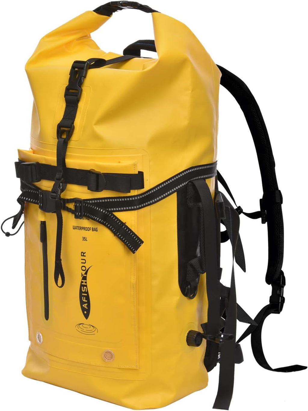 wasserdichter Drybag Rucksack mit Rollverschluss Unisex Gelb