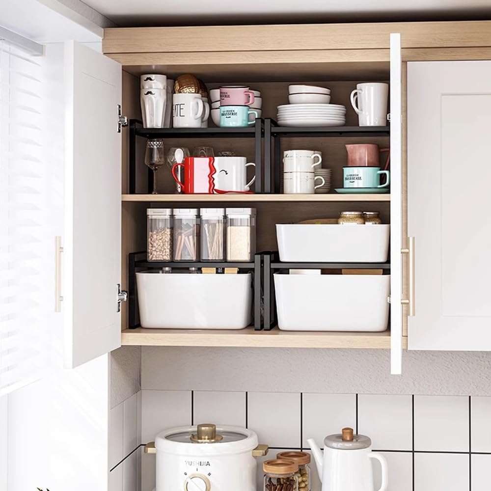 Kuechenschrank Organizer Regaleinsatz mit Antirutschmatte