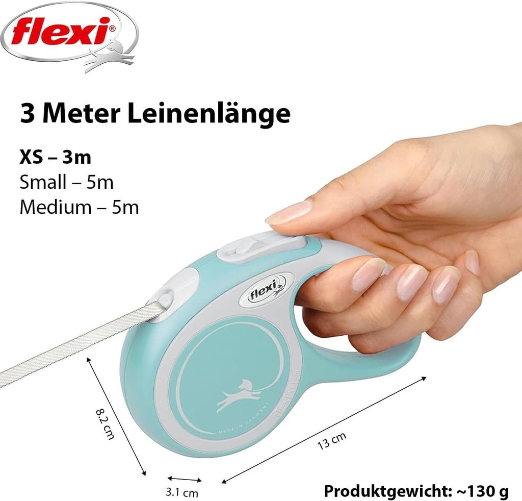 flexi Comfort L Gurt-Plus 8 m Rollleine Schwarz fuer Hunde bis