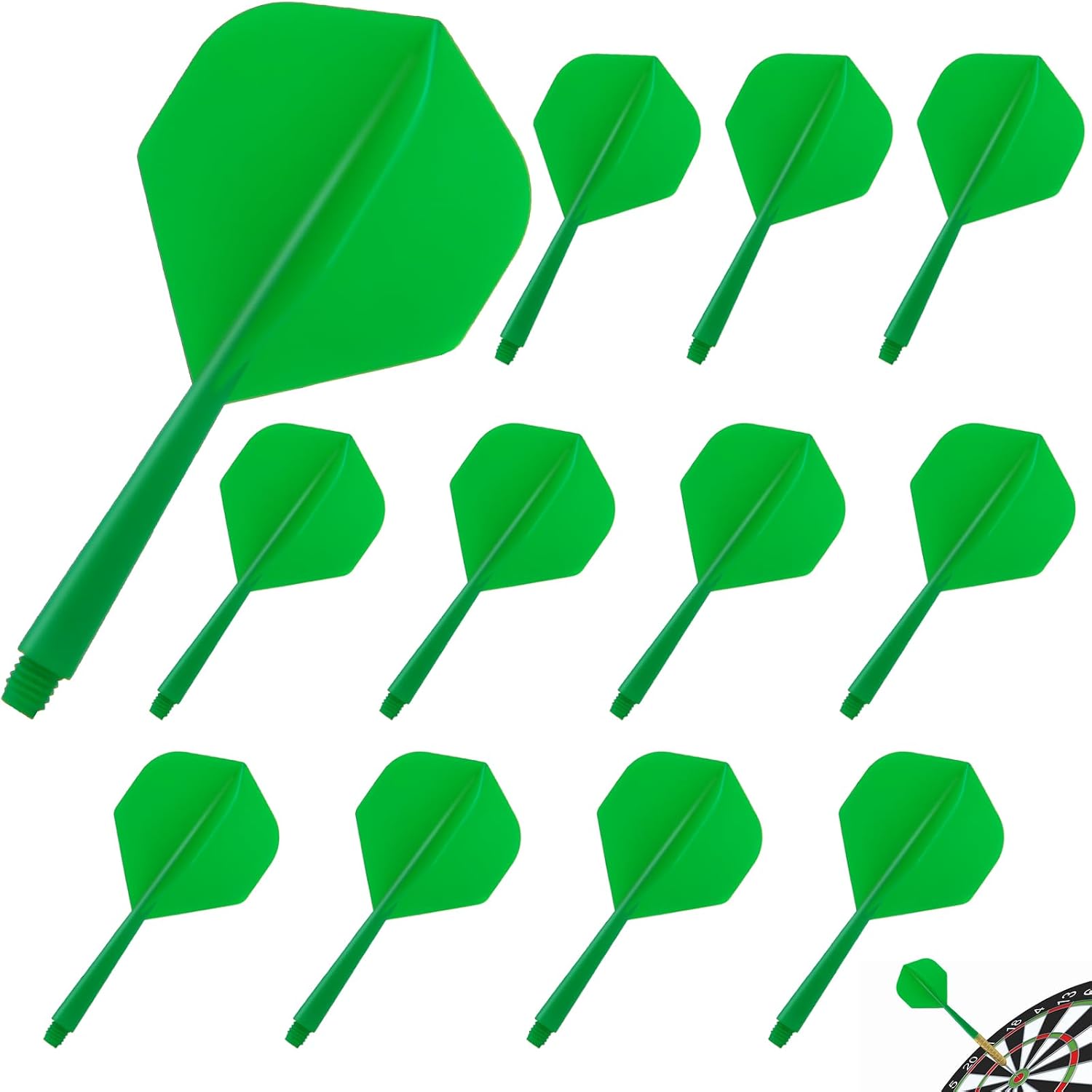 Fusion Darts Flights mit Schaft 12 Stueck 2BA Kunststoff
