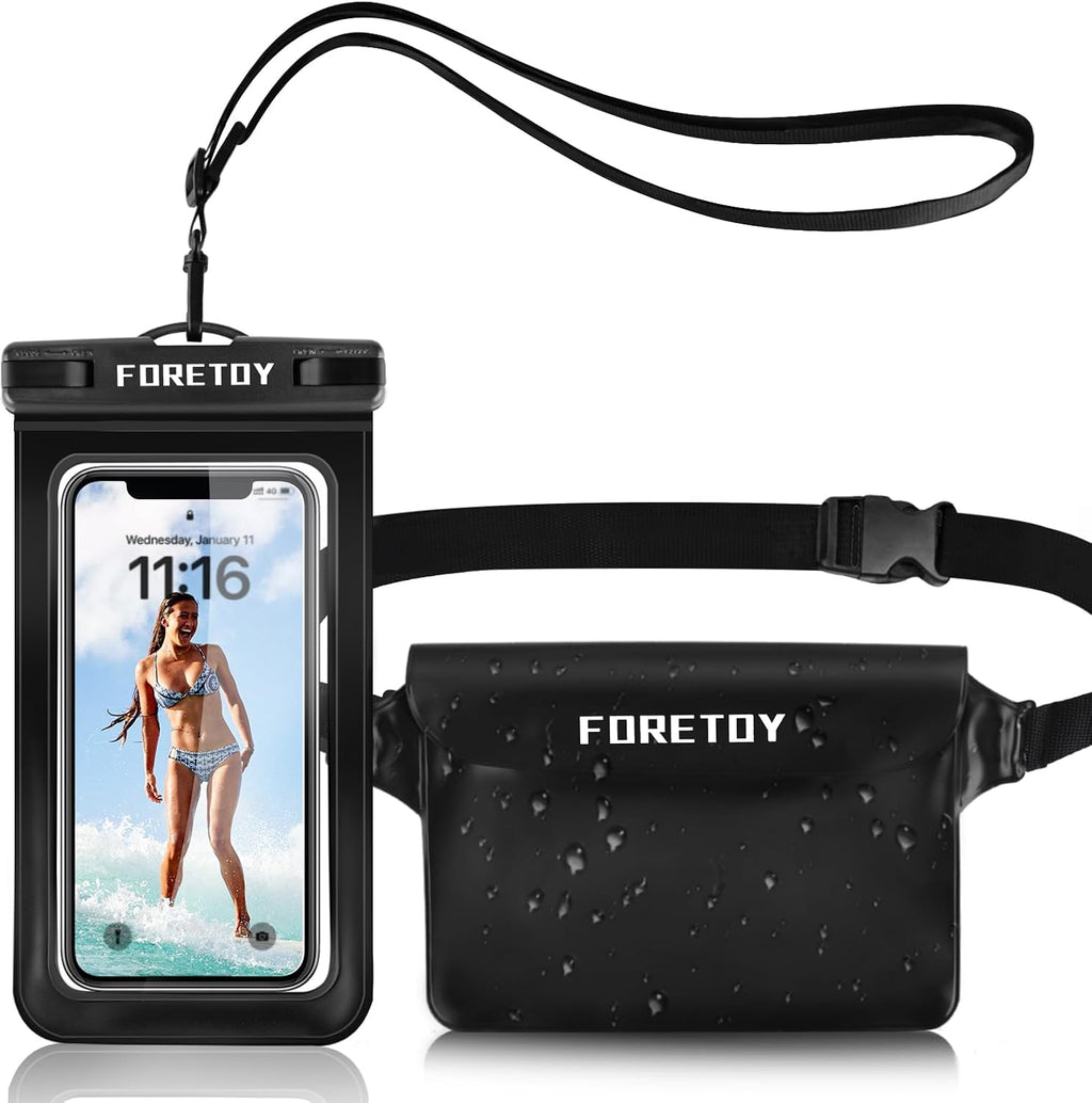 FORETOY wasserdichte Handytasche IPX8 Bauch- und Beutelhuelle fuer Wassersport