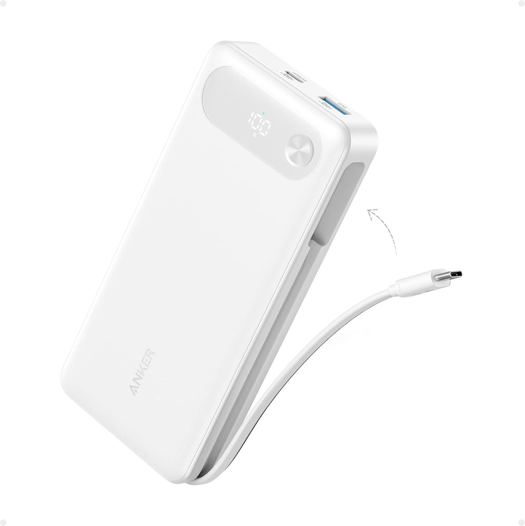 Anker Powerbank 20000 mAh 87W mit integriertem USB‑C Kabel, USB‑A, USB‑C