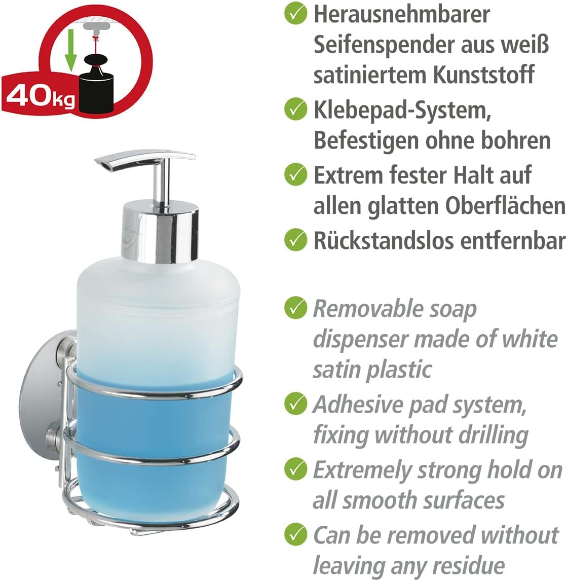 Wenko Eck-Duschablage ohne Bohren Turbo-Loc verstellbar 6cm-38cm