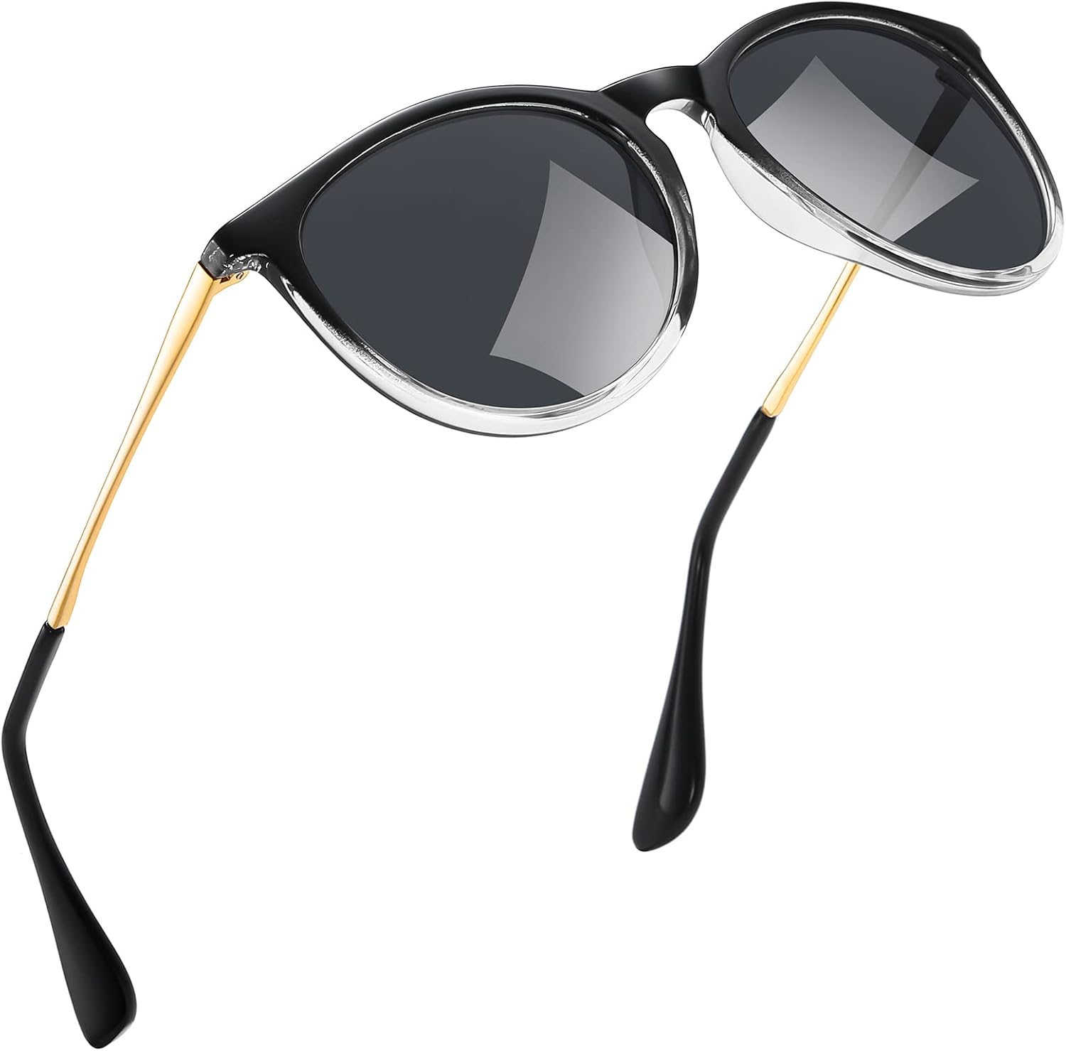 Polarisierte Retro Sonnenbrille UV400 rund Unisex Damen Herren