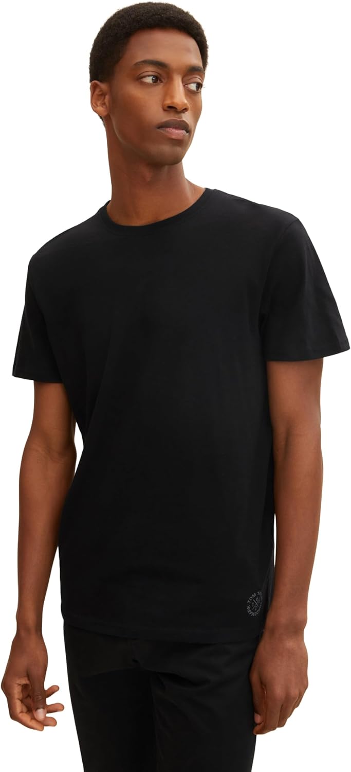 Tom Tailor Herren T-Shirt 2er Pack Crewneck Baumwolle XXS-3XL