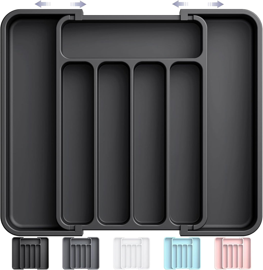 Besteckeinsatz erweiterbar fuer Schublade Kuechen Organizer Besteckkasten
