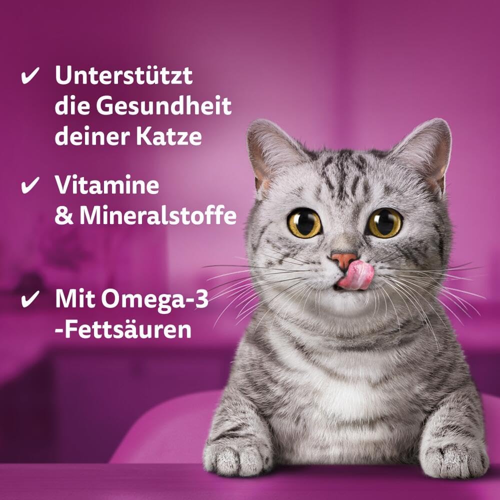 Whiskas Katzen Snacks Becher mit Vitamin E 6 x