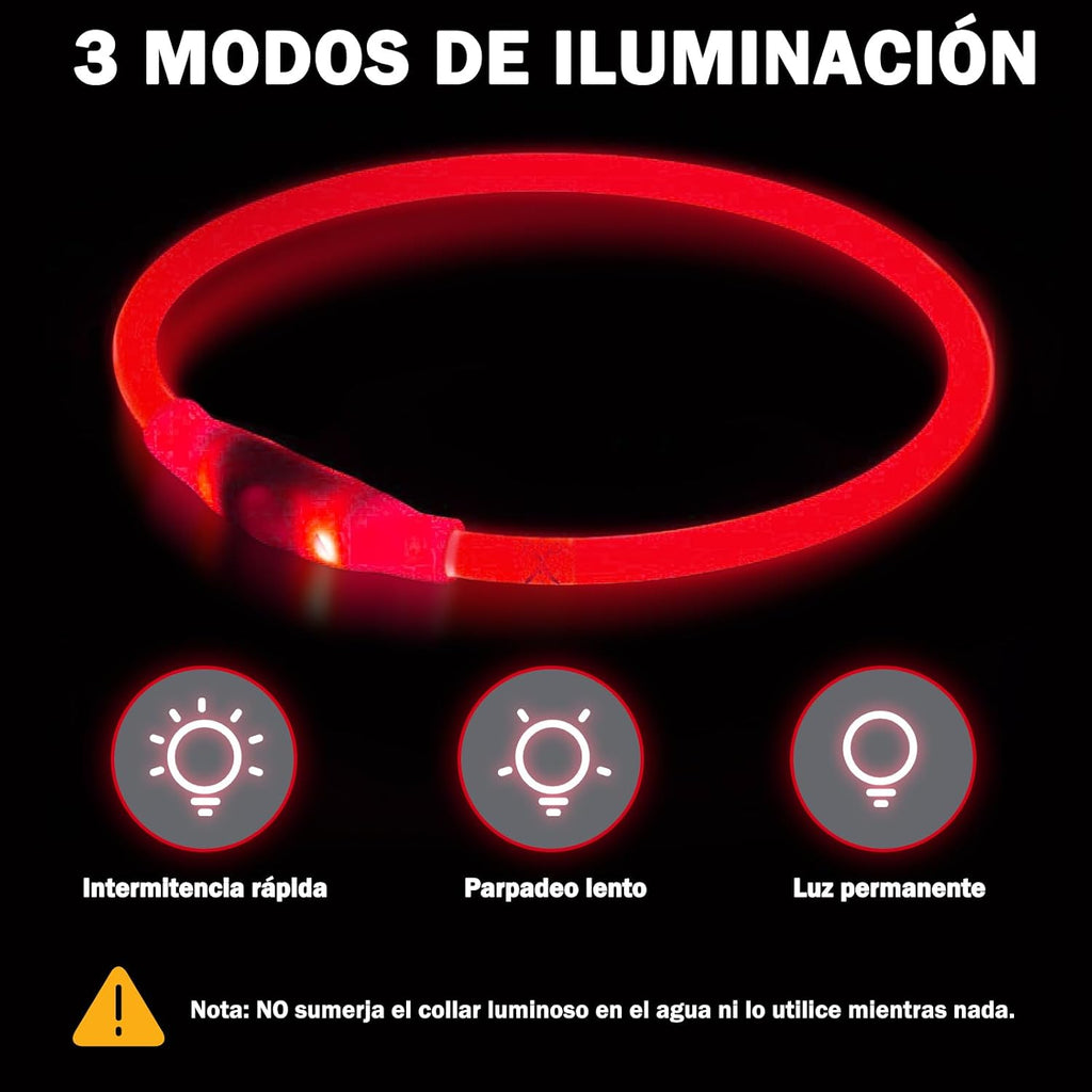 Nepfaivy LED Leuchthalsband Hund USB aufladbar wasserdicht 3 Modi Gruen