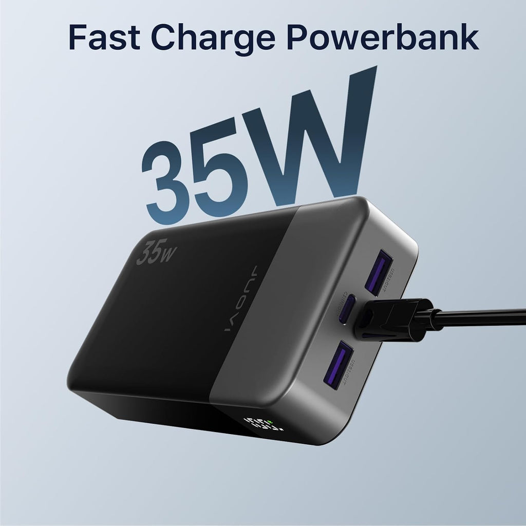 JUOVI Powerbank 20000 mAh 35 W USB‑C Gruen Schnellladegeraet