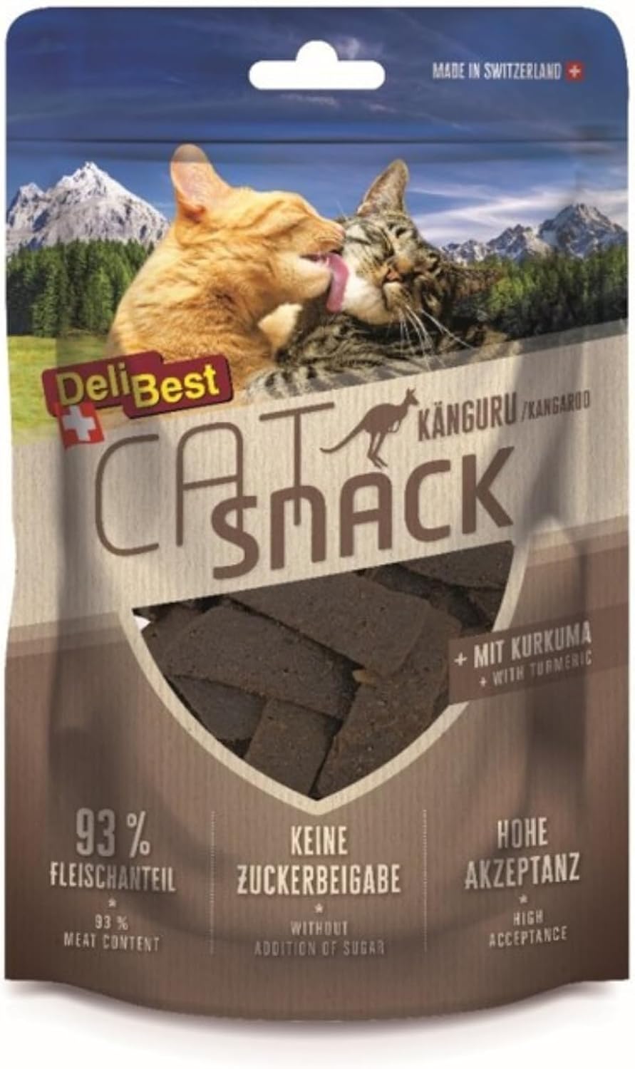 Katzen Snack Kaenguru getreidefrei mit Kurkuma Verdauungsfoerdernd