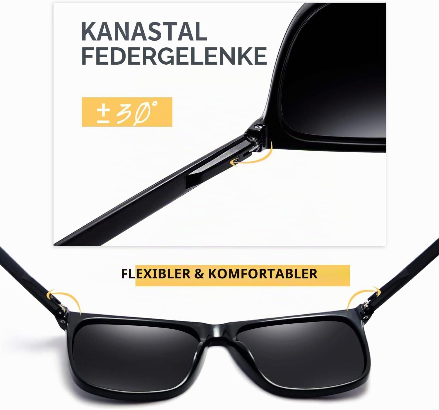 KANASTAL Polarisierte Sonnenbrille Retro verspiegelte Glaeser Al-Mg Buegel UV400