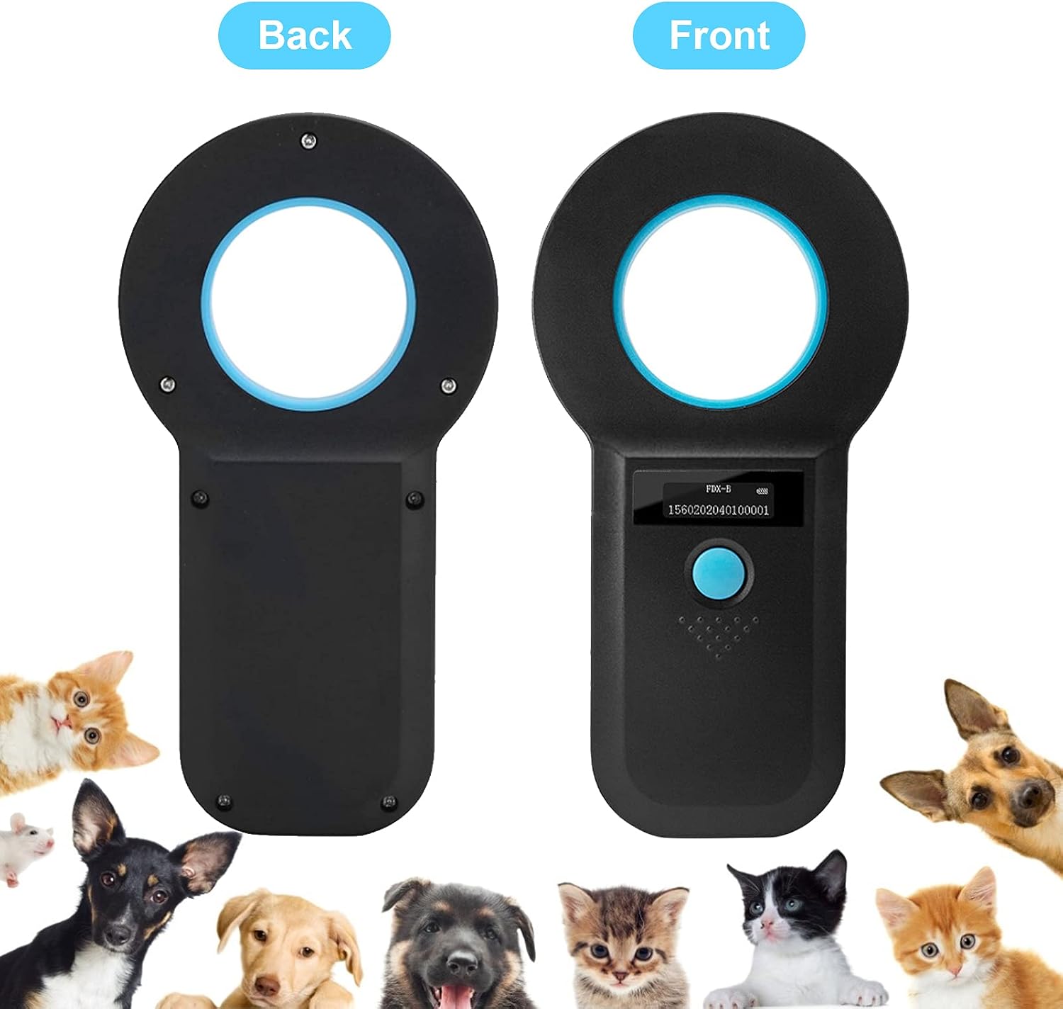 Mikrochip Scanner RFID OLED ISO11784/11785 für Hund Katze Haustier