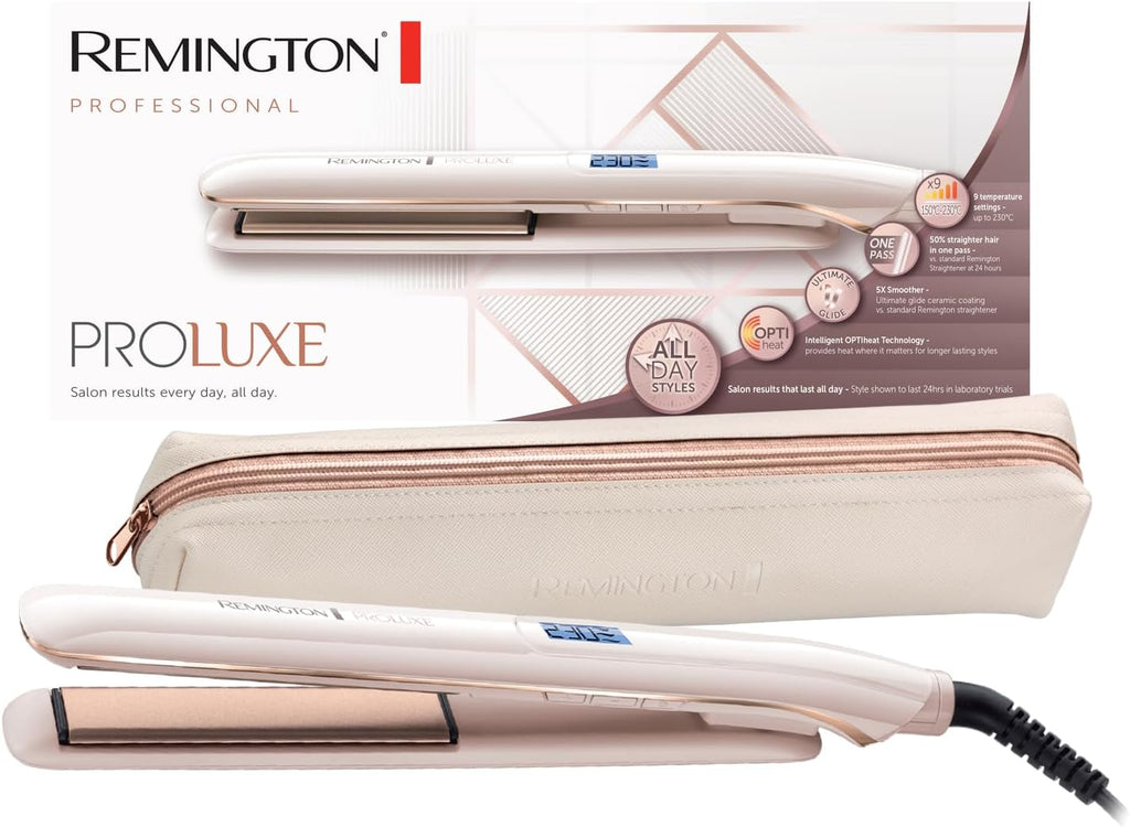 Remington Proluxe Haarglaetter S9100 Keramikplatten 150-230°C LCD