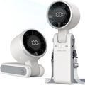 SURFOU Handventilator 4000 mAh Akku, 5 Stufen, faltbar, USB, LED-Anzeige, Schwar