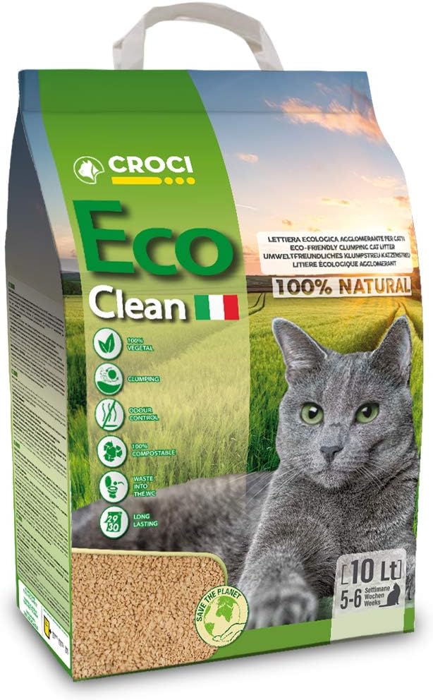 Katzenstreu Croci Eco Clean % pflanzlich klumpend spuelbar