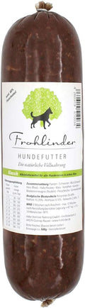 Frohlinder Hundewurst Klassik Vollnahrung fuer Hunde Welpen