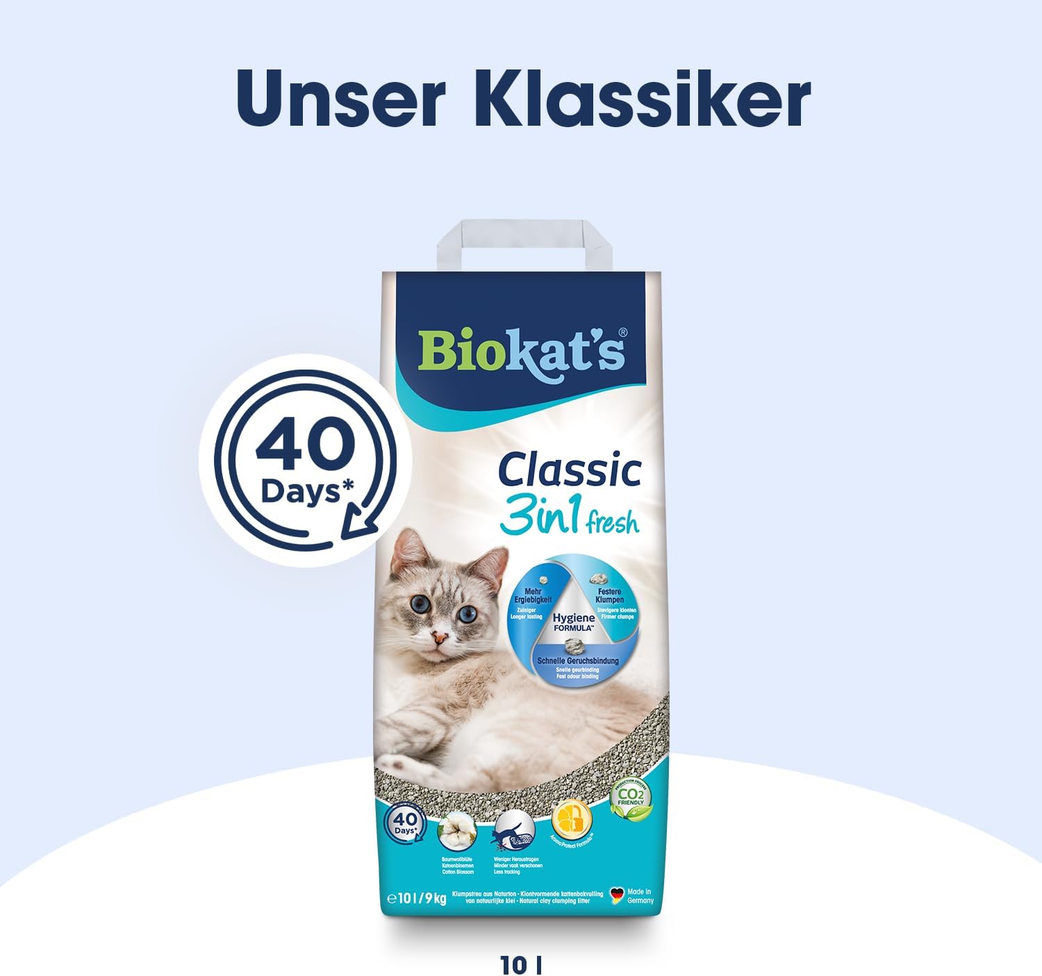 Biokats Classic Fresh Katzenstreu Bentonit verschiedene Packgroessen