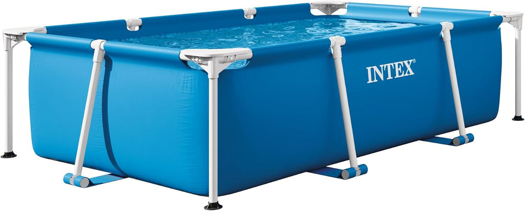 Intex Aufstellpool Blau 220 x 150 x 60 cm Familienpool rechteckig