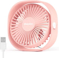 EasyAcc USB Tischventilator blau, leise, 3 Geschwindigkeiten, 360° Dreh