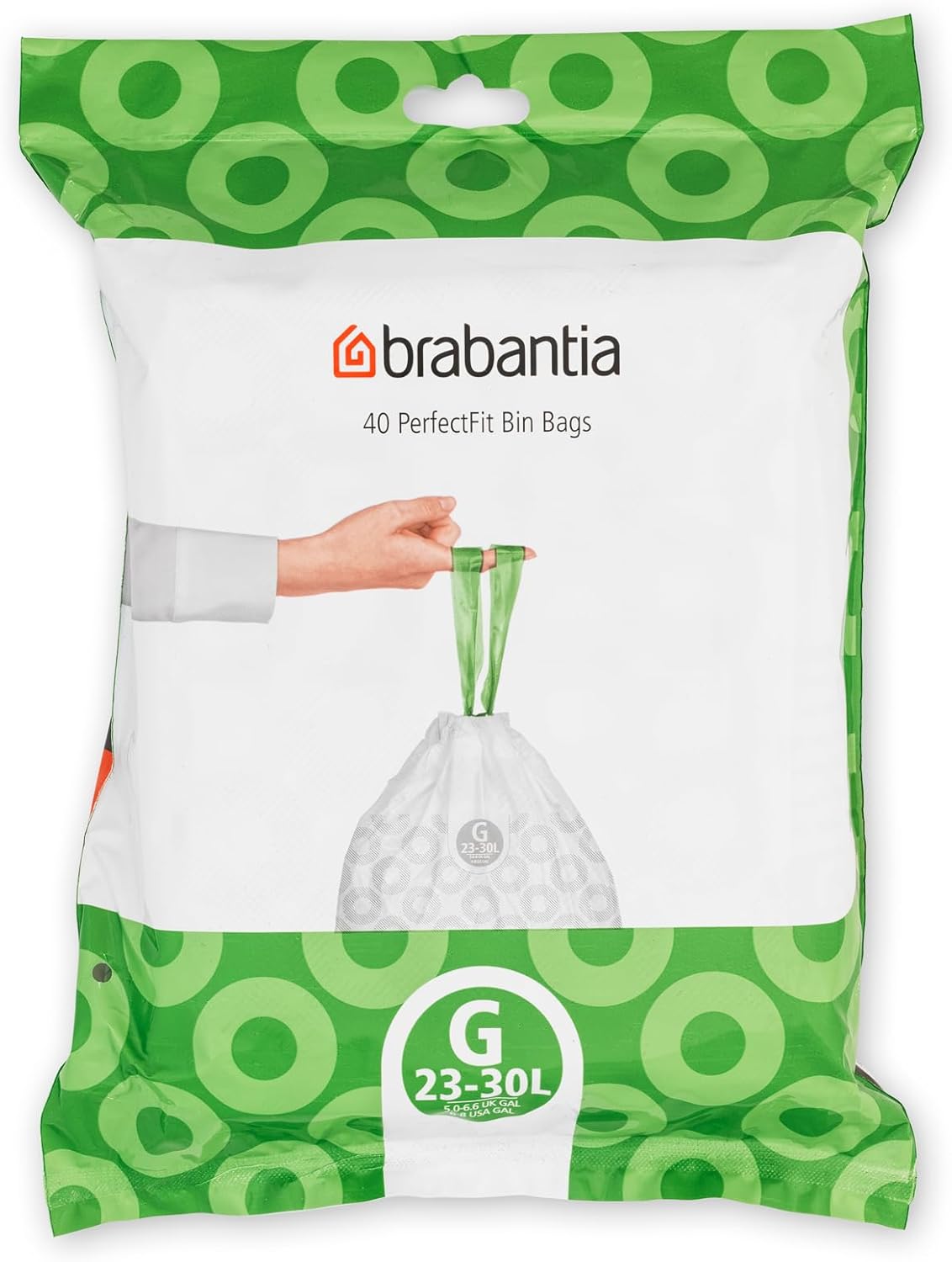 Brabantia Muellbeutel 23-30 L 40 Stueck Abfallbeutel passend fuer Muelleimer