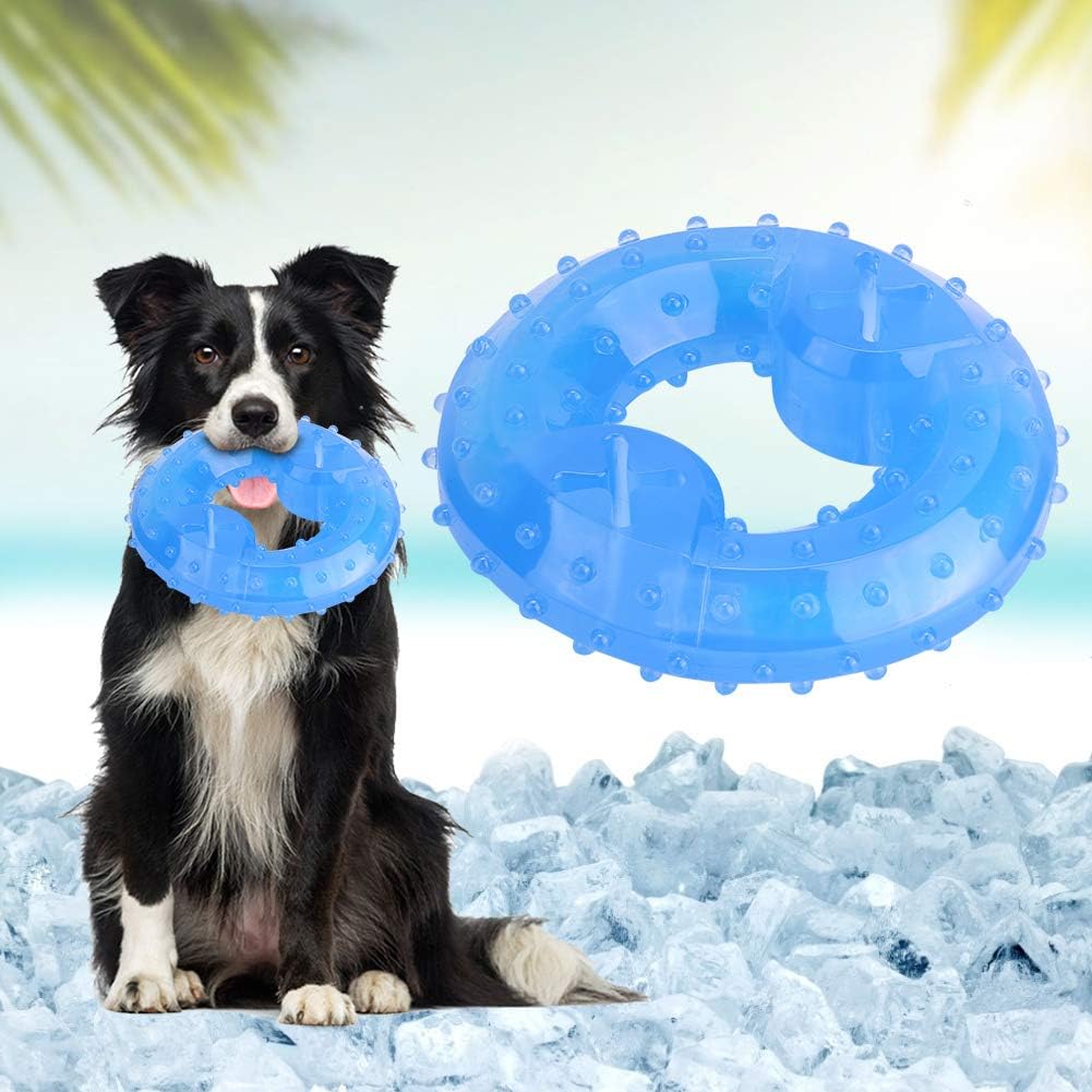 Zerodis Hundekauspielzeug gefrierbar TPR Beissring kuehlend Sommer Training