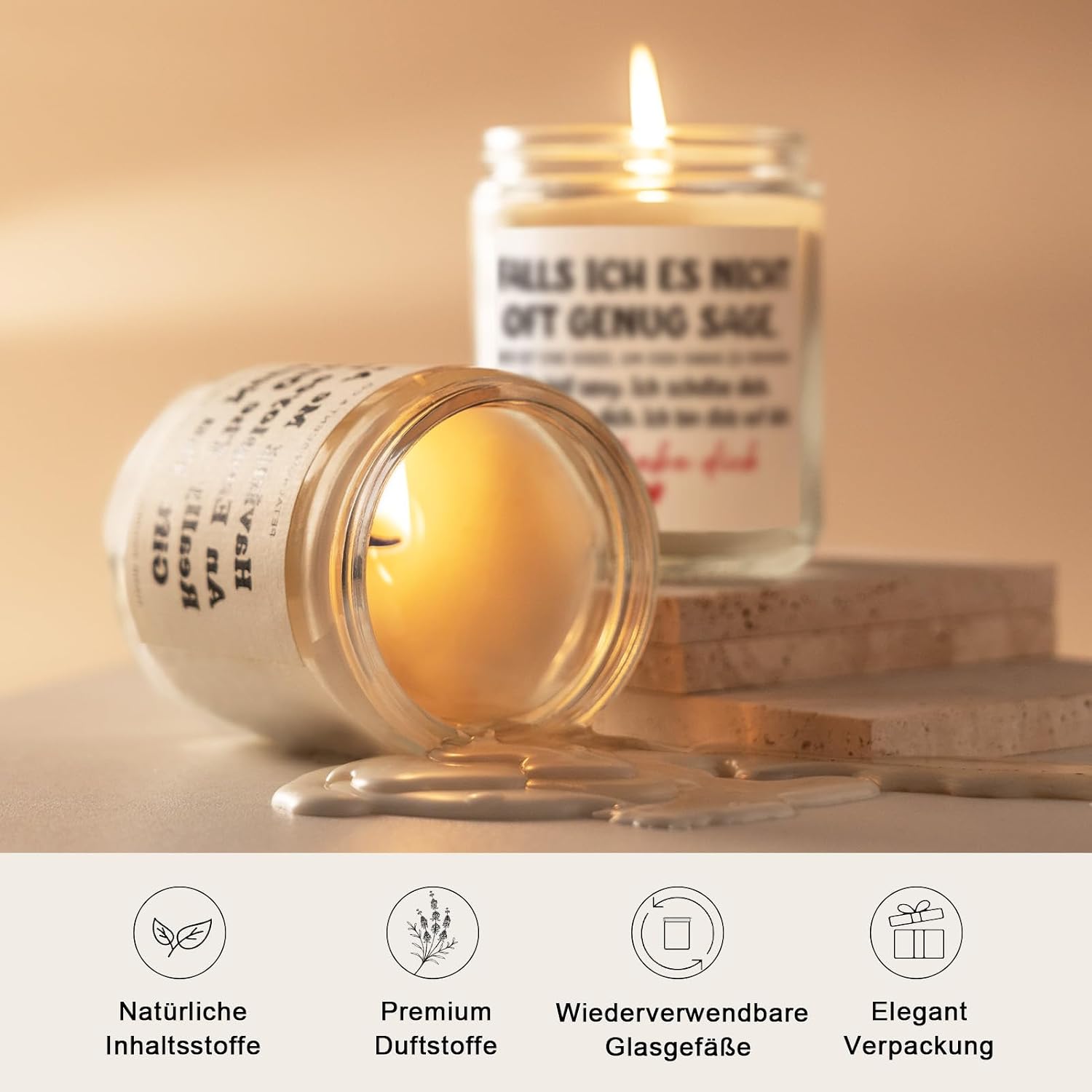 Duftkerze Ich liebe dich Geschenk Valentinstag Paar romantisch