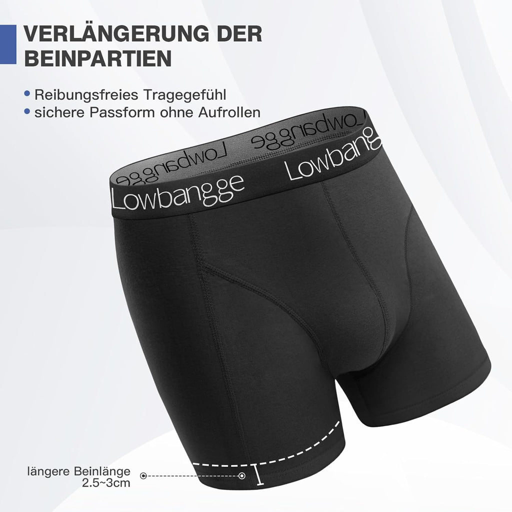 Men's Boxer Shorts, Pack of 9, Cotton Underpants, with 3D Cut, High Comfort and