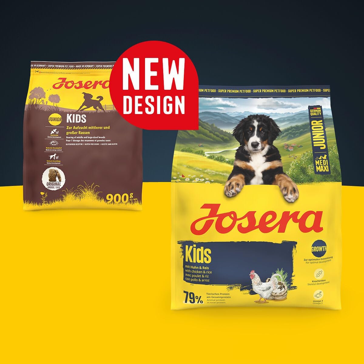 Josera Junior Trockenfutter Huhn & Reis fuer grosse Welpen ab 6 Wochen 900