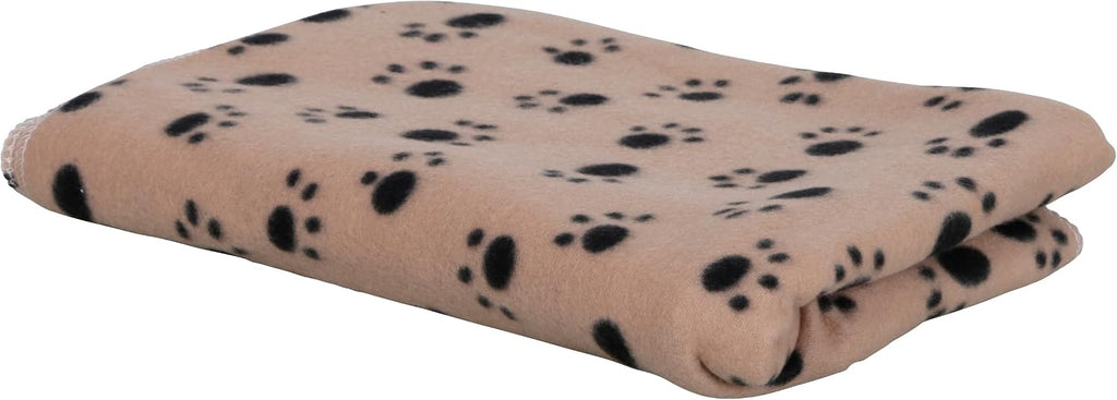 Kerbl Hundedecke Stella 140x100 cm beige Pfoten Fleece Moebelschutz