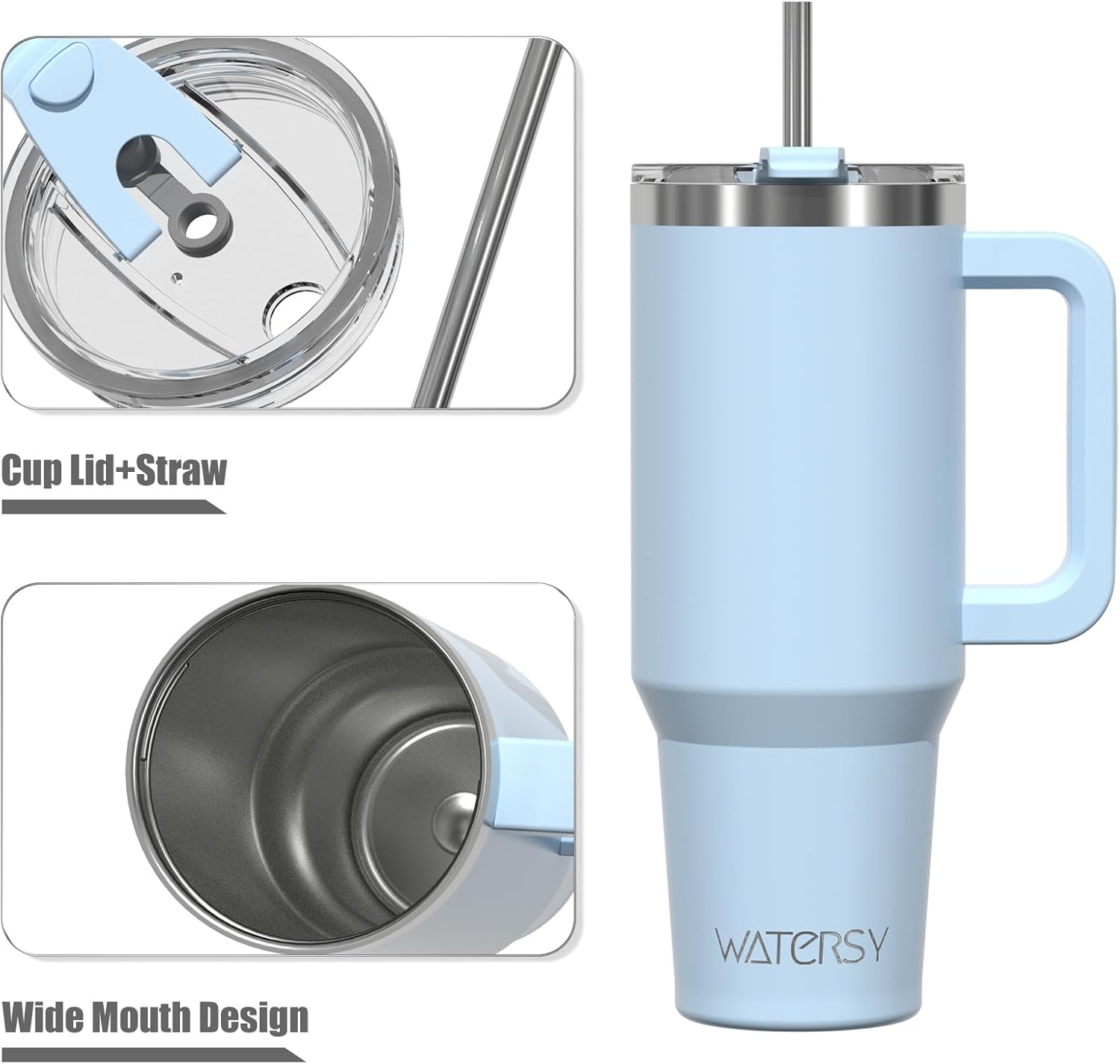 WATERSY Thermobecher 40oz Edelstahl doppelwandig Vakuum