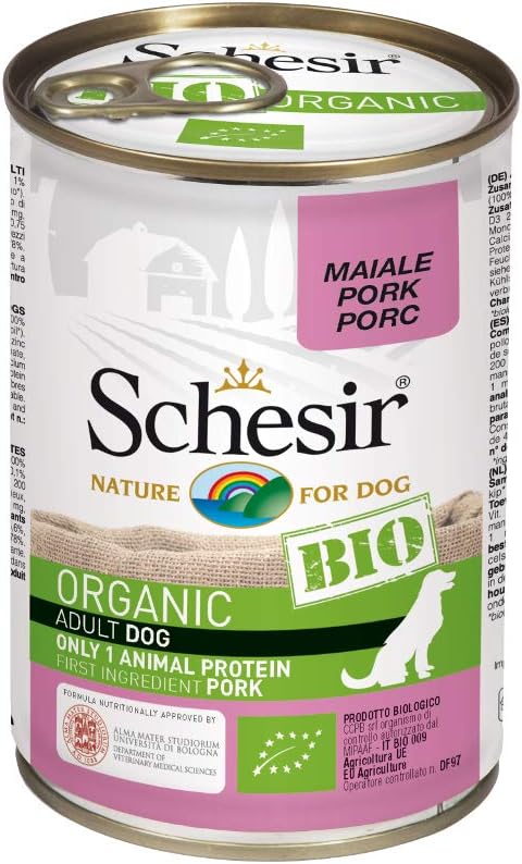 Schesir Dog Bio Monoprotein Schwein Hundefutter nass 6x400g verschieden