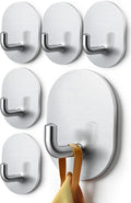 Handtuchhaken 6er Set Edelstahl schwarz selbstklebend fuer Bad Kueche