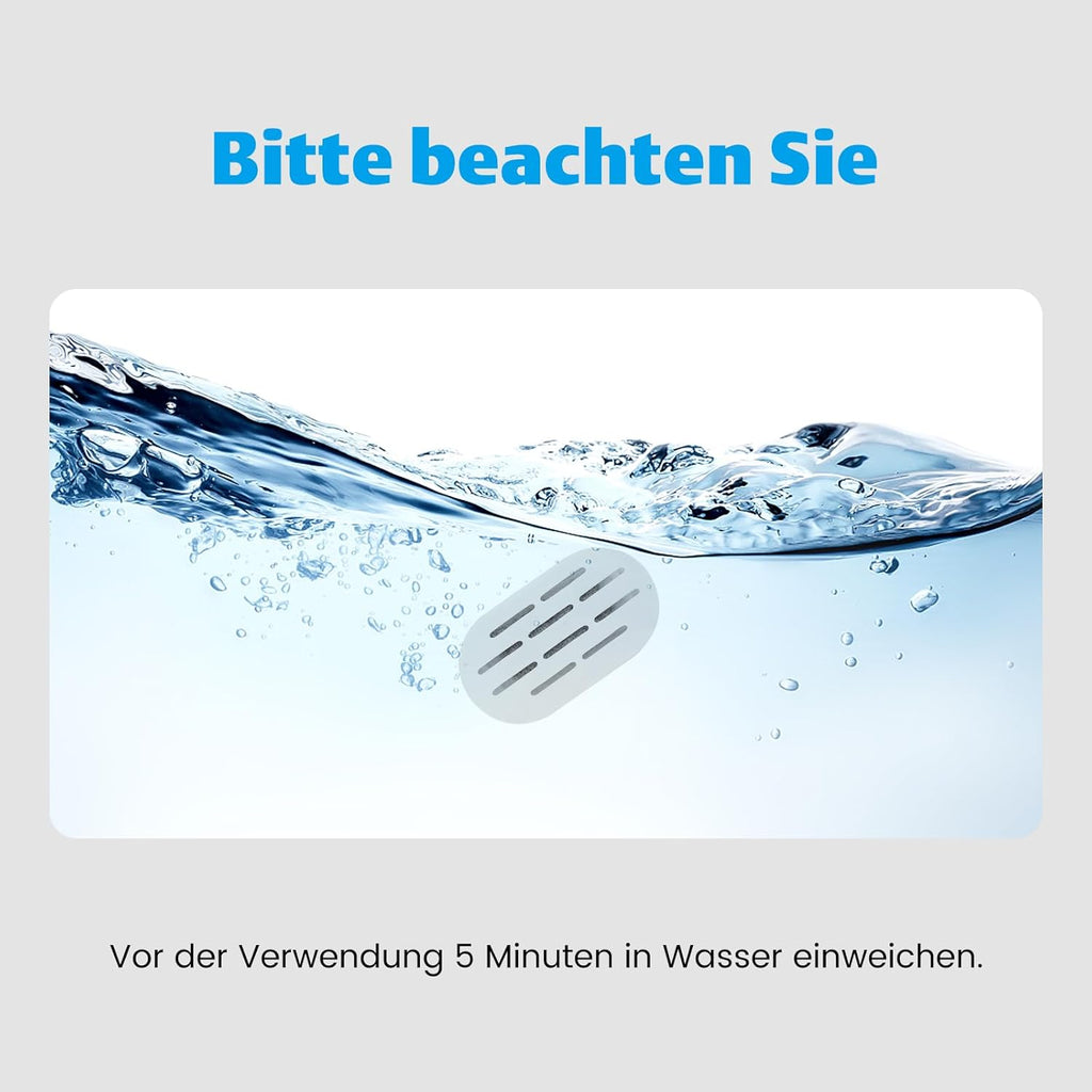 MISFANS Katzenbrunnen Keramik leiser Trinkbrunnen mit Filtersystem weiss