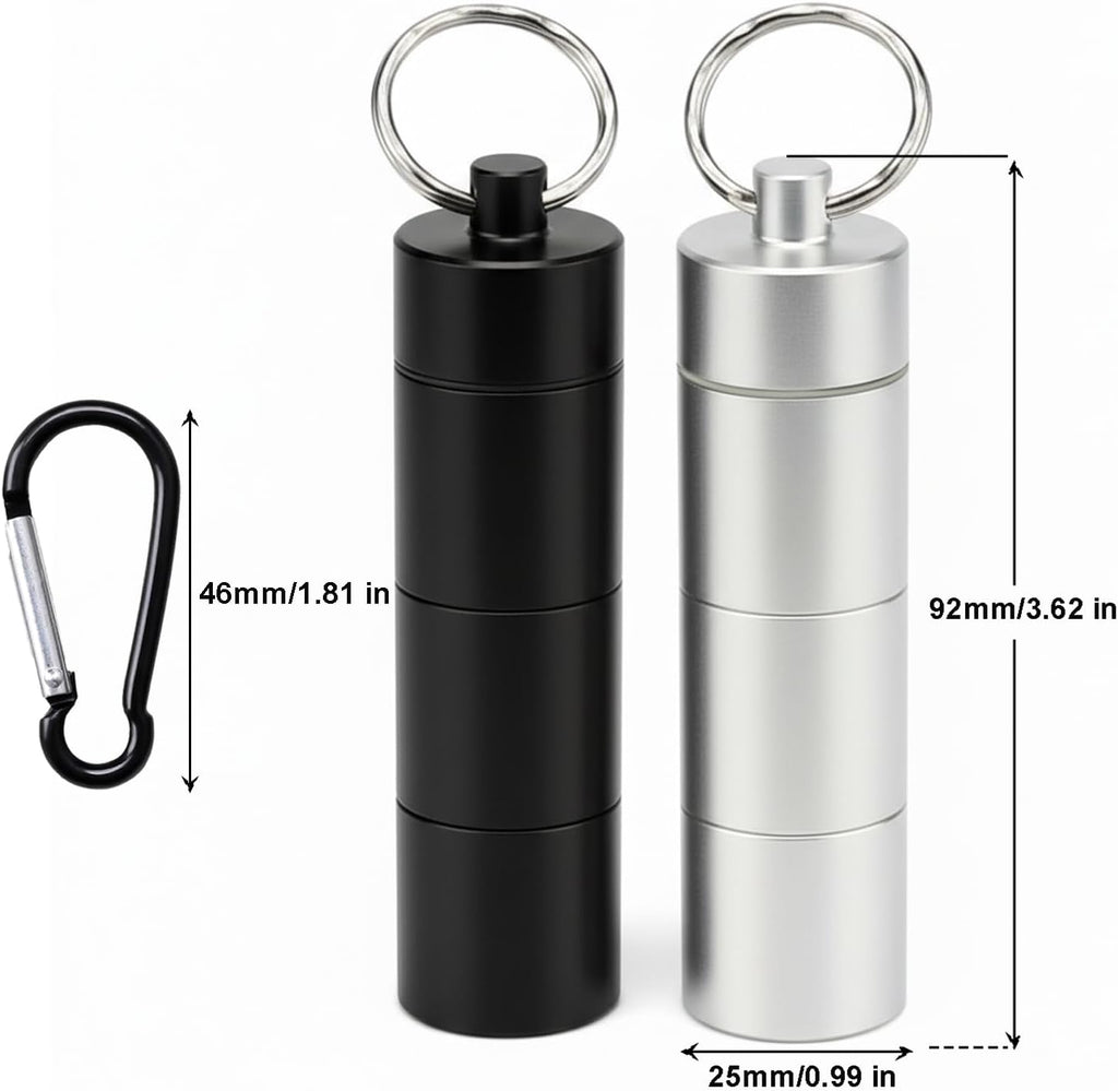 2er Set Gewuerzstreuer Aluminium 3-in-1 wasserdicht - Mini Gewuerzglaeser