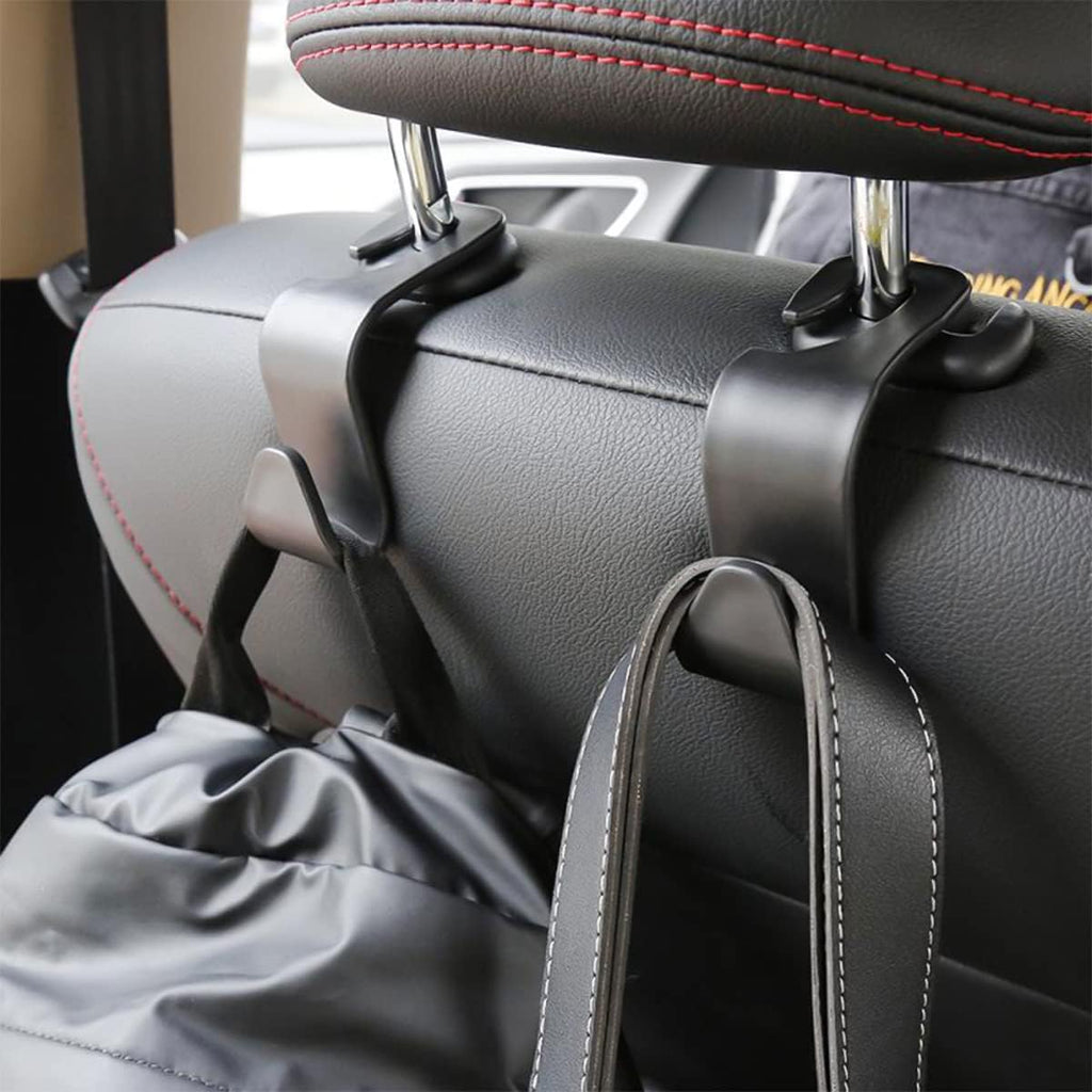 Auto Kopfstuetzen Haken 4er Set Schwarz Tasche Halterung Innenraum