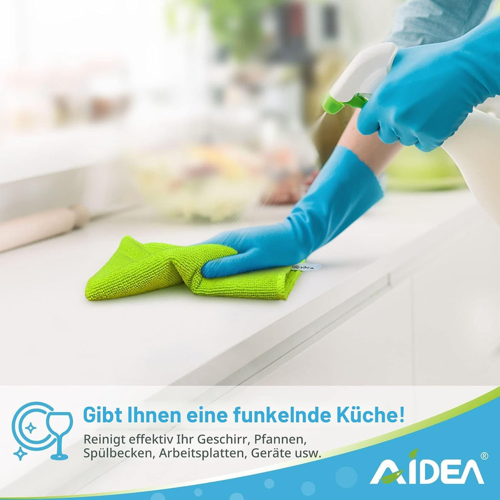 AIDEA Mikrofasertuecher 100 Stueck Reinigungstuecher Haushalt 30x30 cm