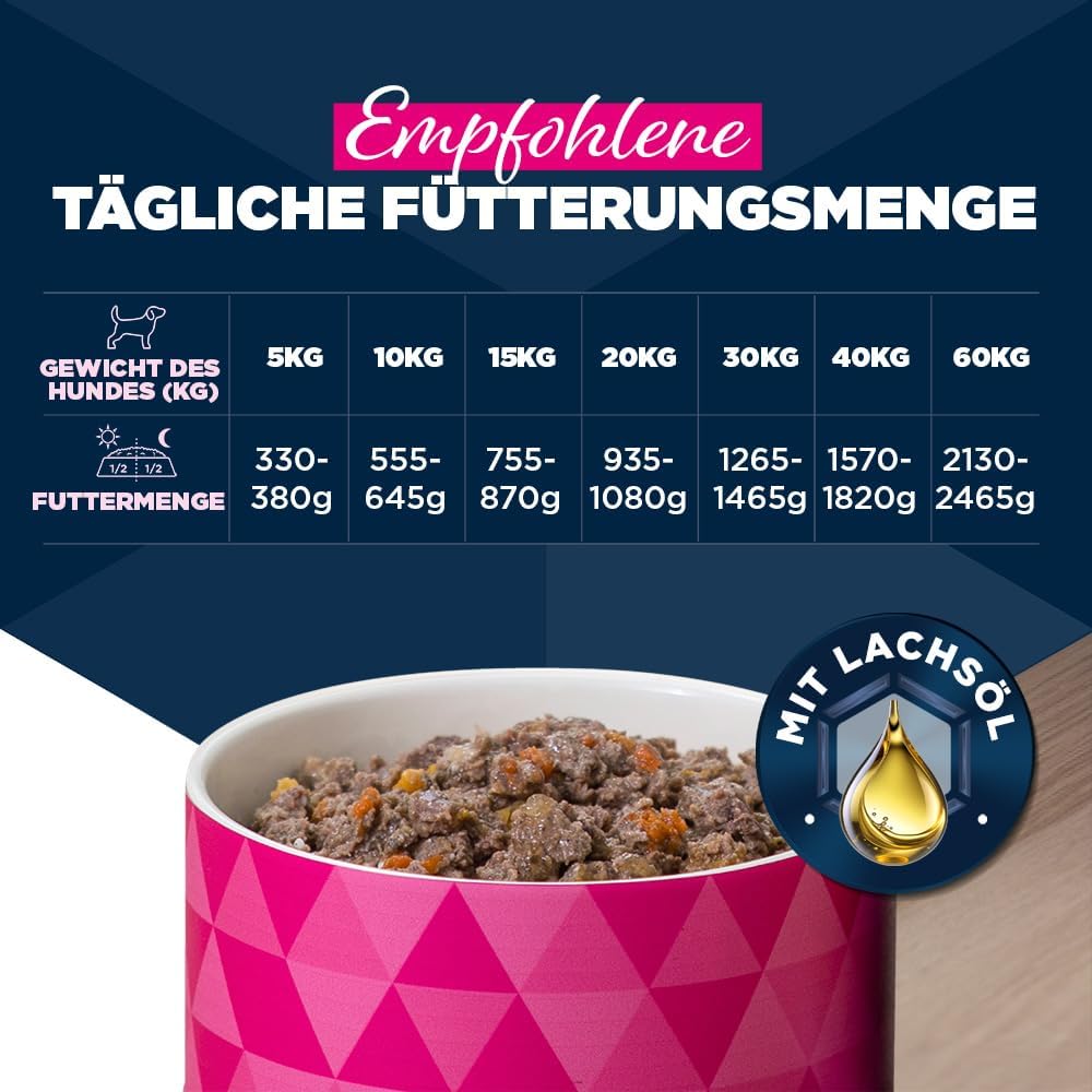 Hundefutter nass Rind Kürbis getreidefrei 6 x verschiedene Sorten