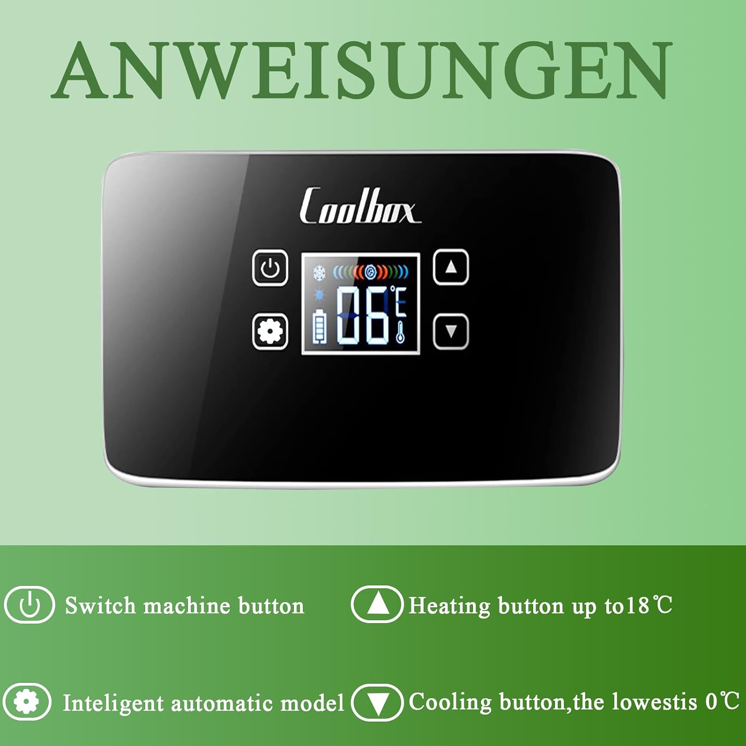 Medikamentenkuehlschrank tragbar mit Thermostat 3 Batterien Auto Reise Zuhause