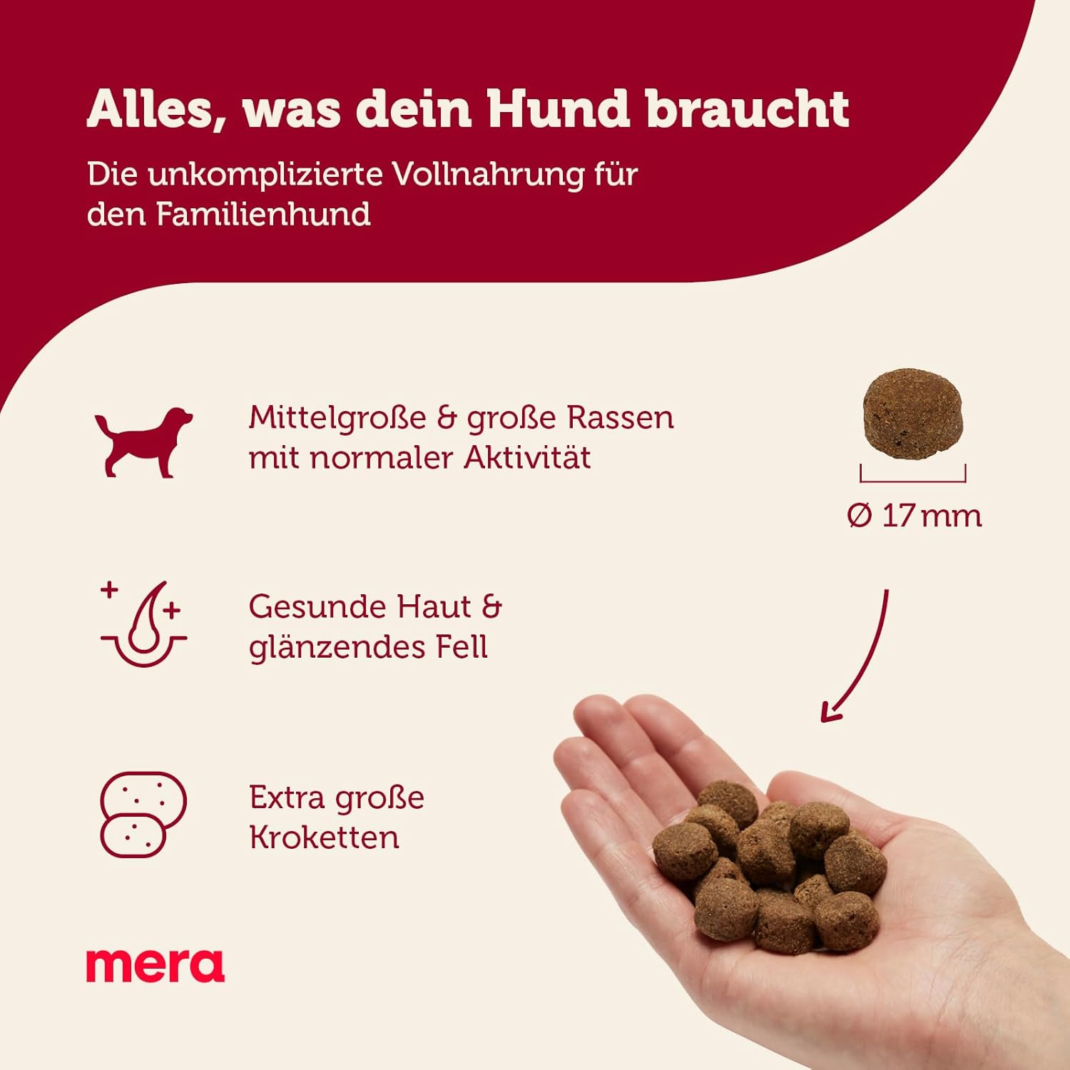 MERA Essential Softdiner Trockenfutter Geflügel für sportliche Hunde