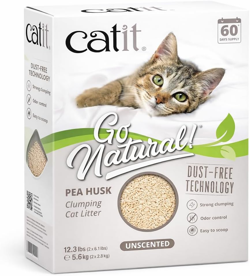 Catit Go Natural Katzenstreu 5,6kg Erbsenhülsen Klumpstreu parfümfrei