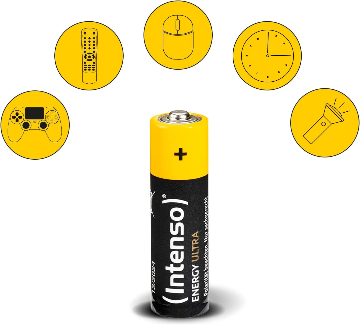 Intenso Energy Ultra AAA LR03 Micro Alkaline Batterien 24 Stueck Gelb-Schwarz
