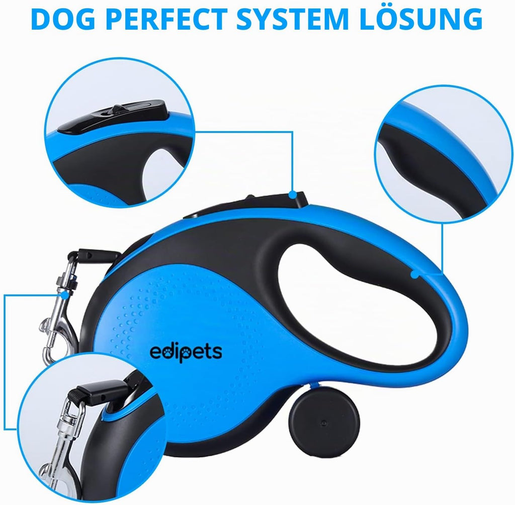 Edipets Hundeleine 5 m ausziehbar Rueckziehbar Training Spaziergang Schwarz