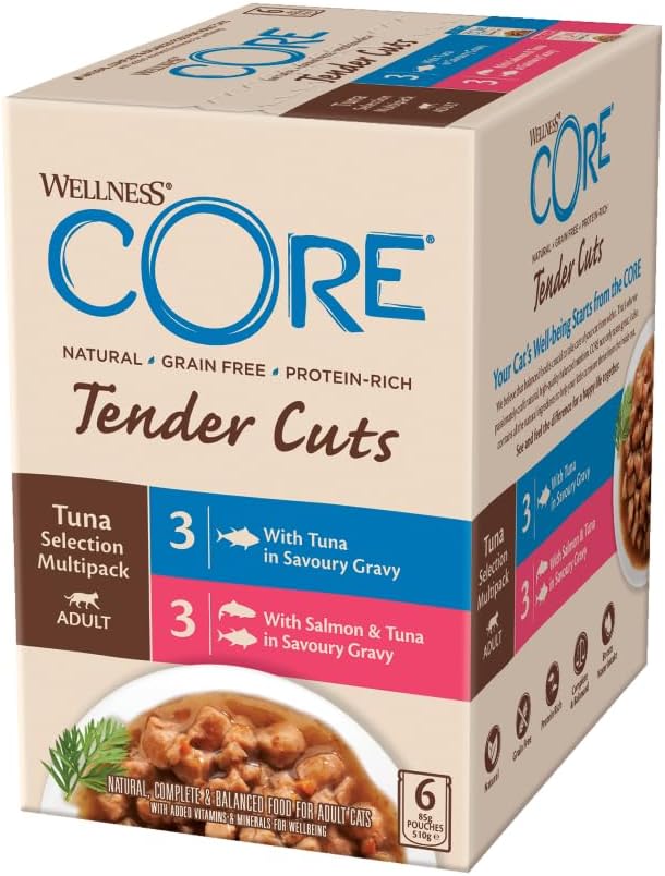 Wellness CORE Tender Cuts Katzennassfutter Truthahn Selection, verschiedene