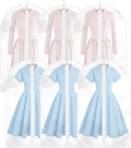6er Set Kleidersaecke 120x60 cm transparent mit Reissverschluss 80cm-120cm
