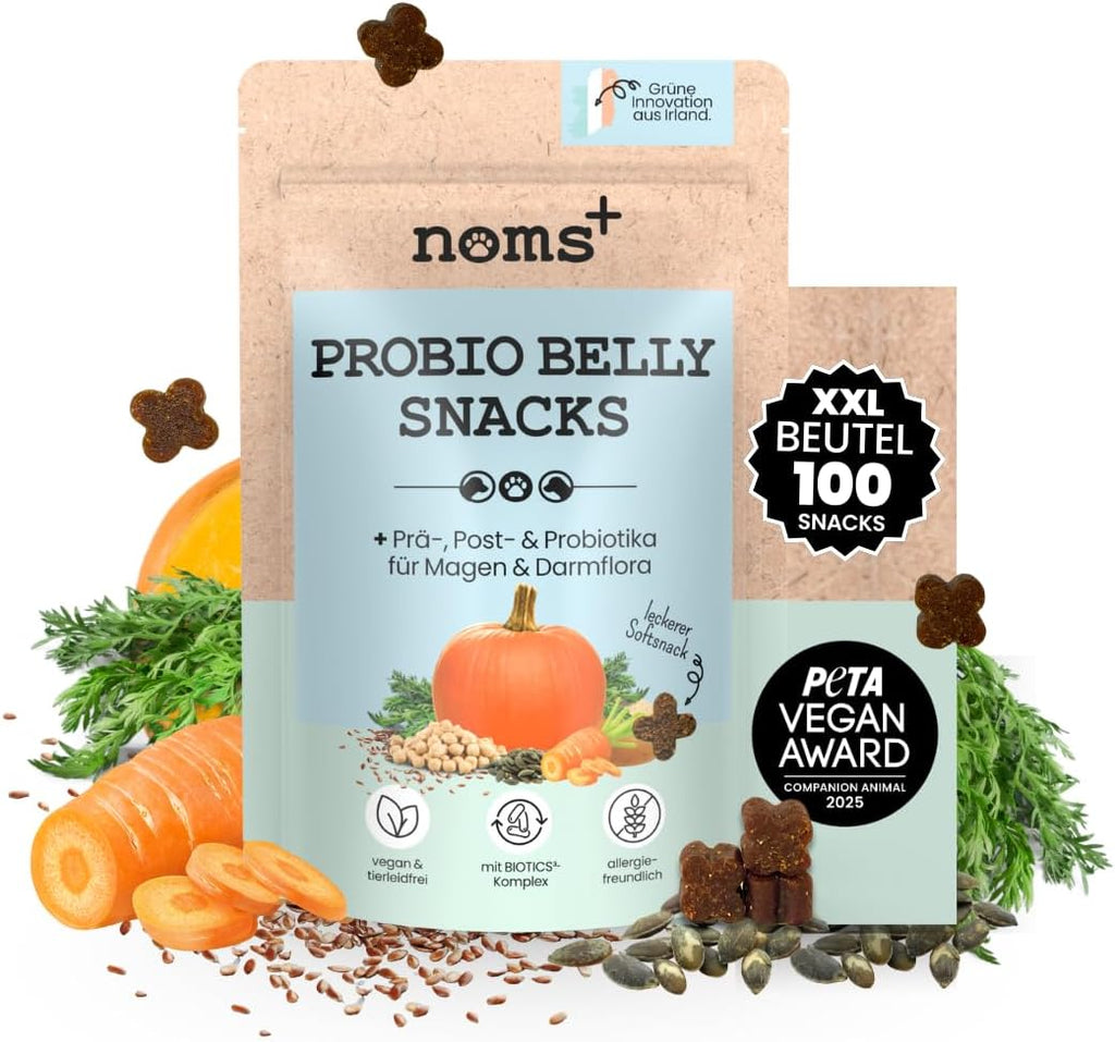 noms+ Probio Belly Snacks Hund XXL Beutel Probiotika Darmaufbau Allergiker
