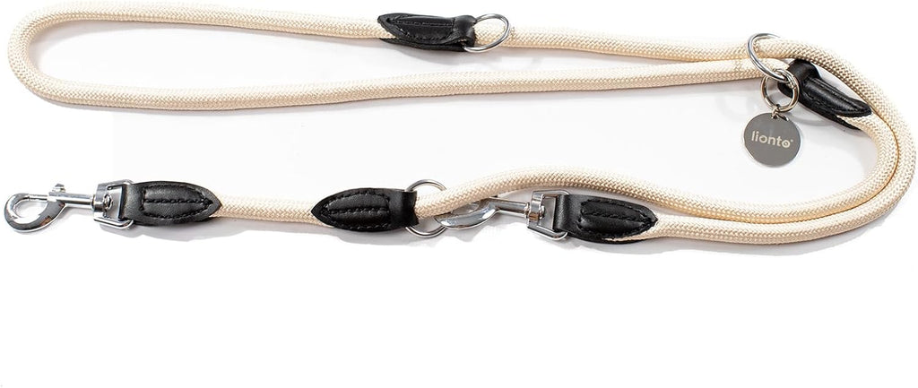 lionto verstellbare Multifunktionsleine 200 cm wetterfest rostfreie Karabiner