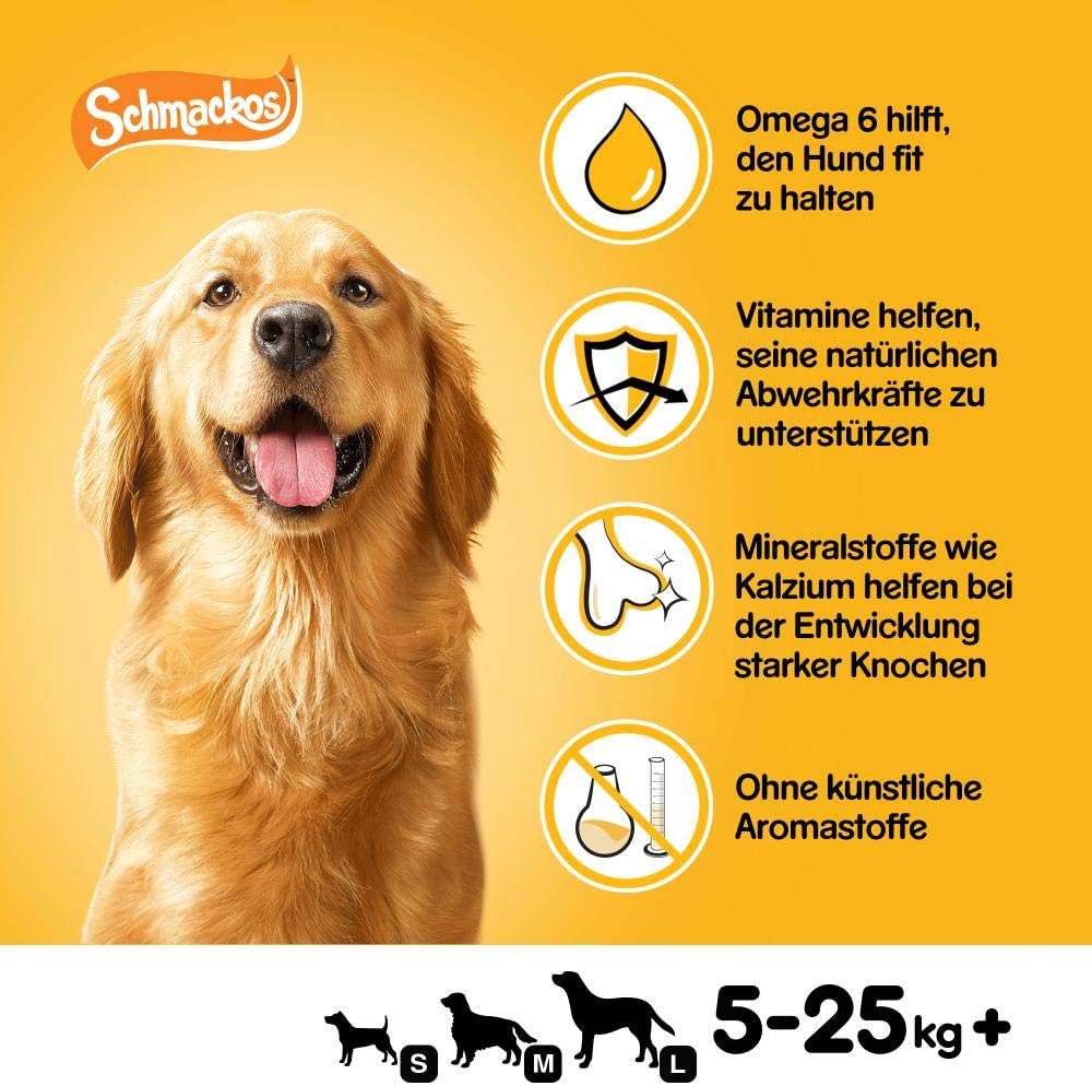 Pedigree Schmackos Multi Mix Hundesnacks Rind Lamm Geflügel, verschiedene Sorten