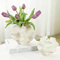 Keramikvase SUKIYPO Beige Boho Nordic Deko Modern Blumenvase