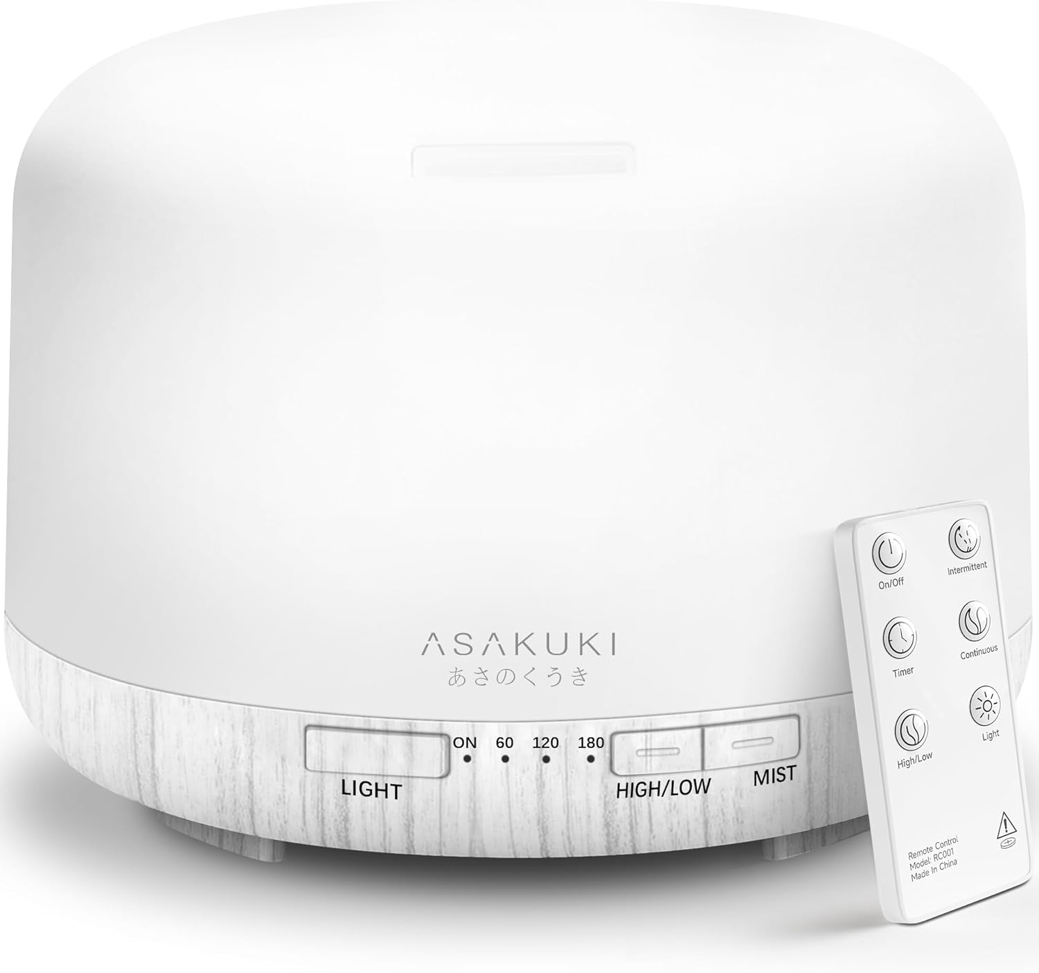 ASAKUKI Aroma Diffuser Ultraschall Duftzerstaeuber mit Fernbedienung LED