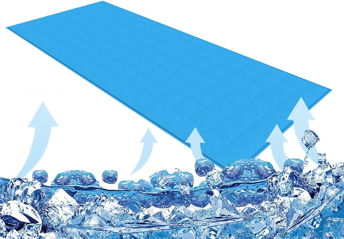 Gel-Kuehlmatte 170x? cm fuer Einzelbett Nachtschweiss Topper Kissen Strandmatte